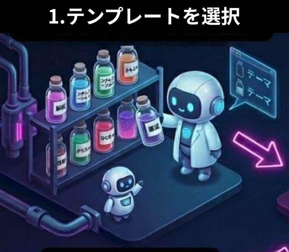 Step1：テンプレートを選択